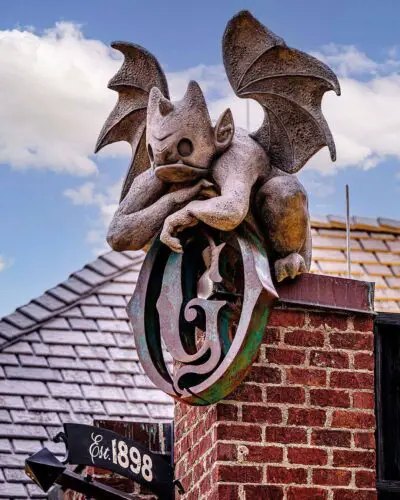 Gargoyle Installed on Roof of Gideon’s Bakehouse in Disney Springs
