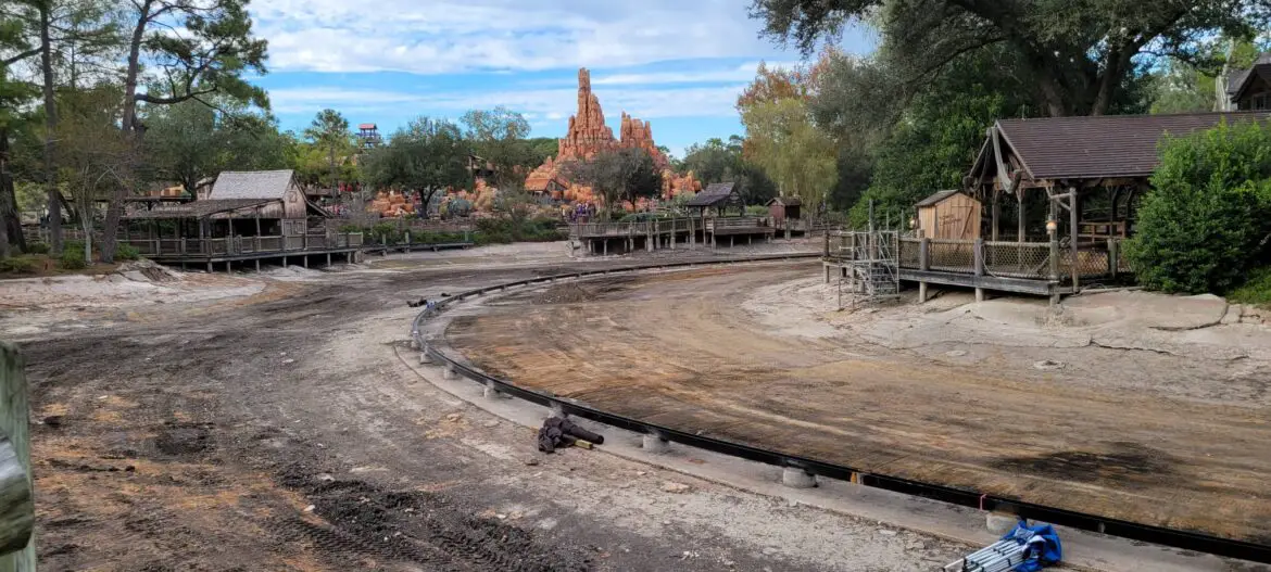 Construction continues for Rivers of America in the Magic Kingdom