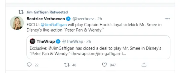 Comedian Jim Gaffigan to Play Mr. Smee in Disney’s Peter Pan & Wendy
