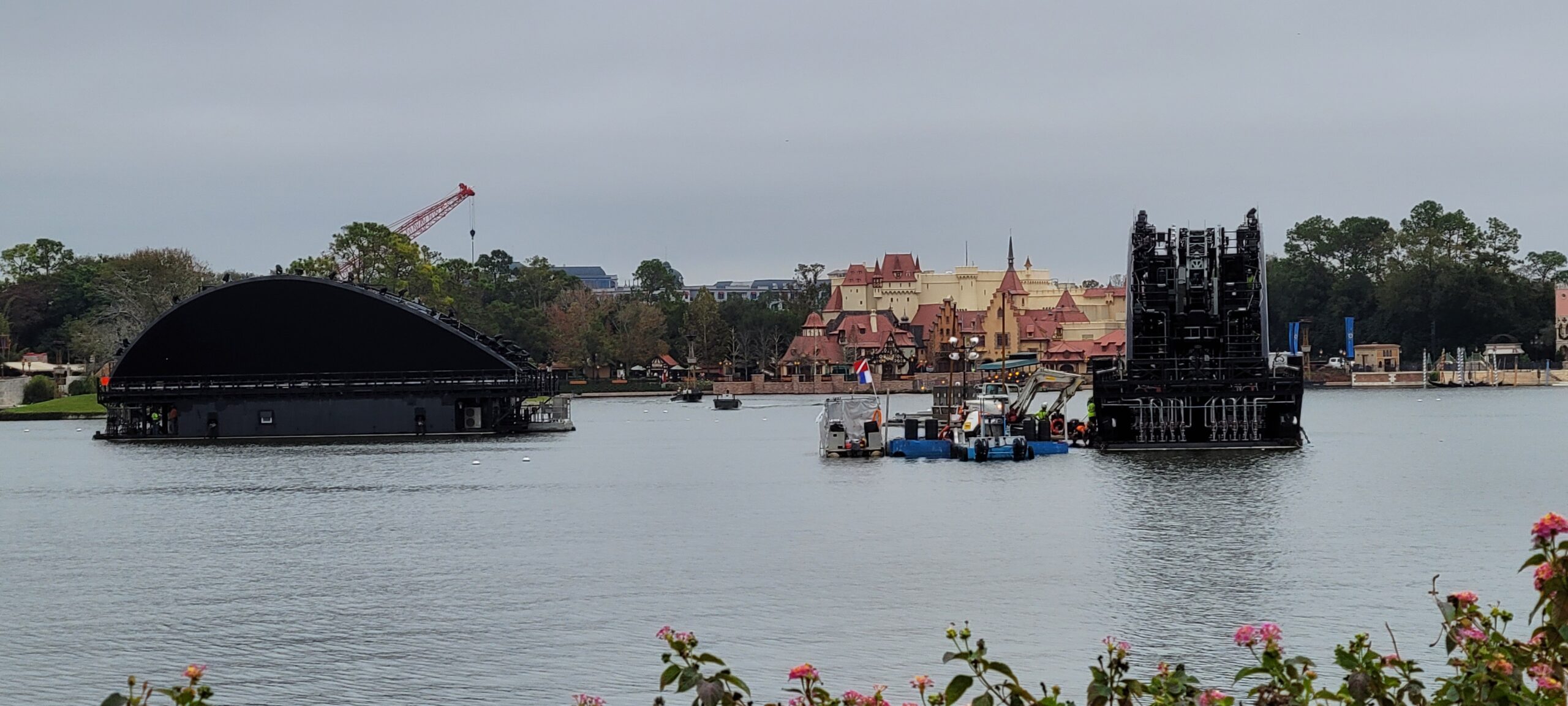 Second Barge Added to Showcase Lagoon at Epcot for Harmonious