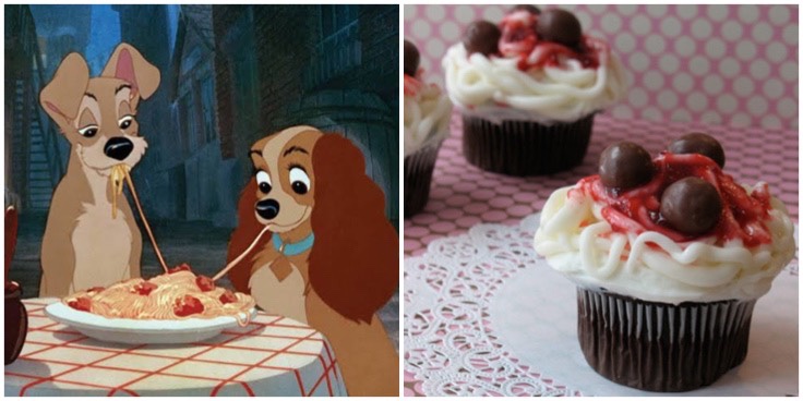 Spaghetti And Meatballs Cupcakes From Lady And The Tramp!