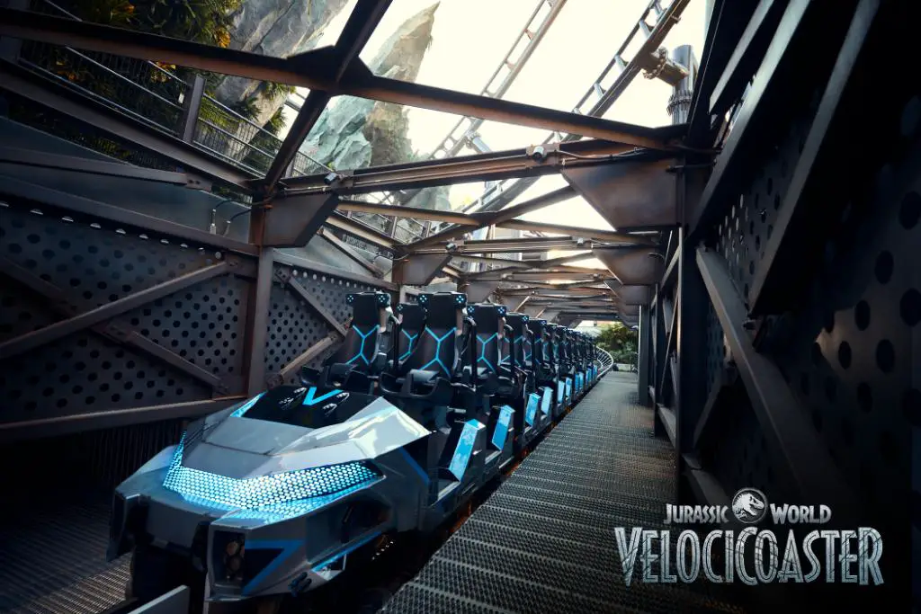 All-New look at the Jurassic World VelociCoaster Ride Vehicles