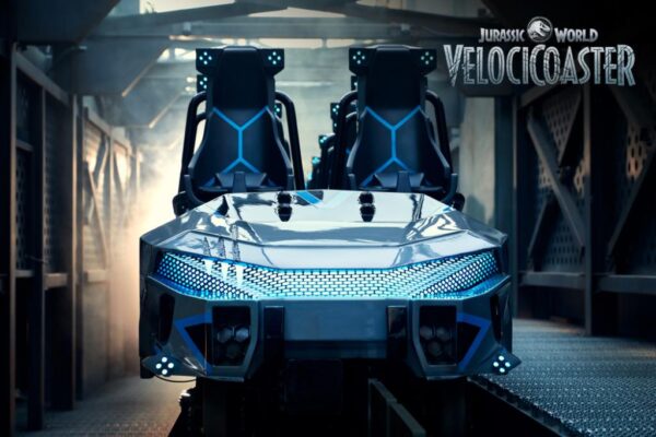 All-New look at the Jurassic World VelociCoaster Ride Vehicles