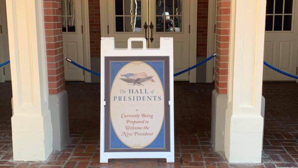 Hall of Presidents is closed for refurbishment at the Magic Kingdom