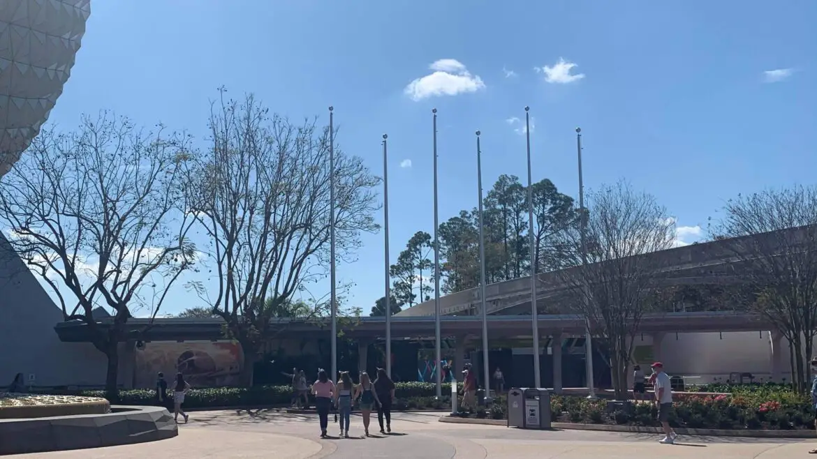 New Flag Polls installed at Epcot’s Entrance