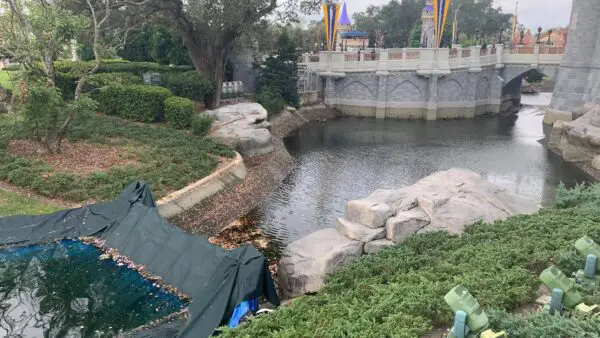 Cinderella Castle Moat Being Drained in Preparation of Walt Disney World's 50th