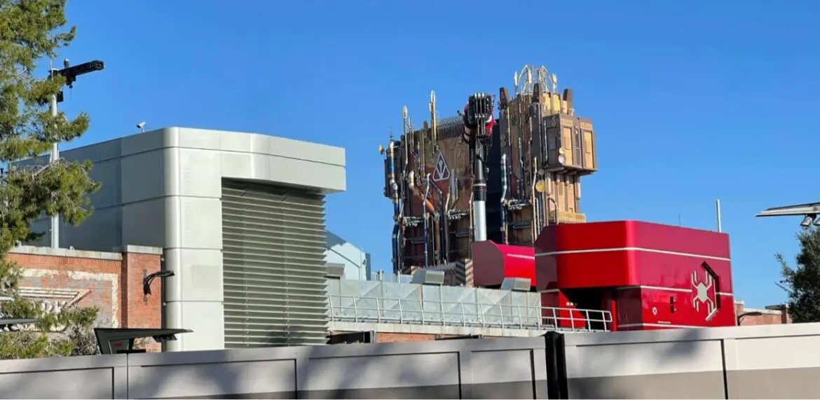 First Look: Avengers Campus testing exterior lighting