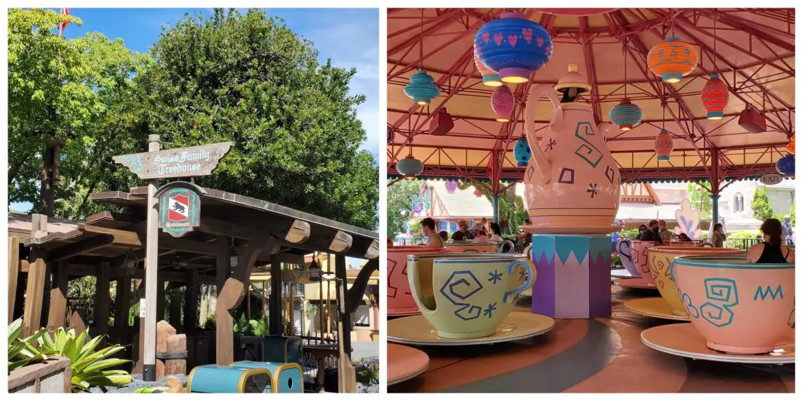 Swiss Family Treehouse & Mad Tea Party Closing for Refurbishments