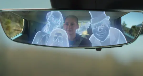 Video: Haunted Mansion's Hitchhiking Ghosts catch a ride in the all new Bolt EUV