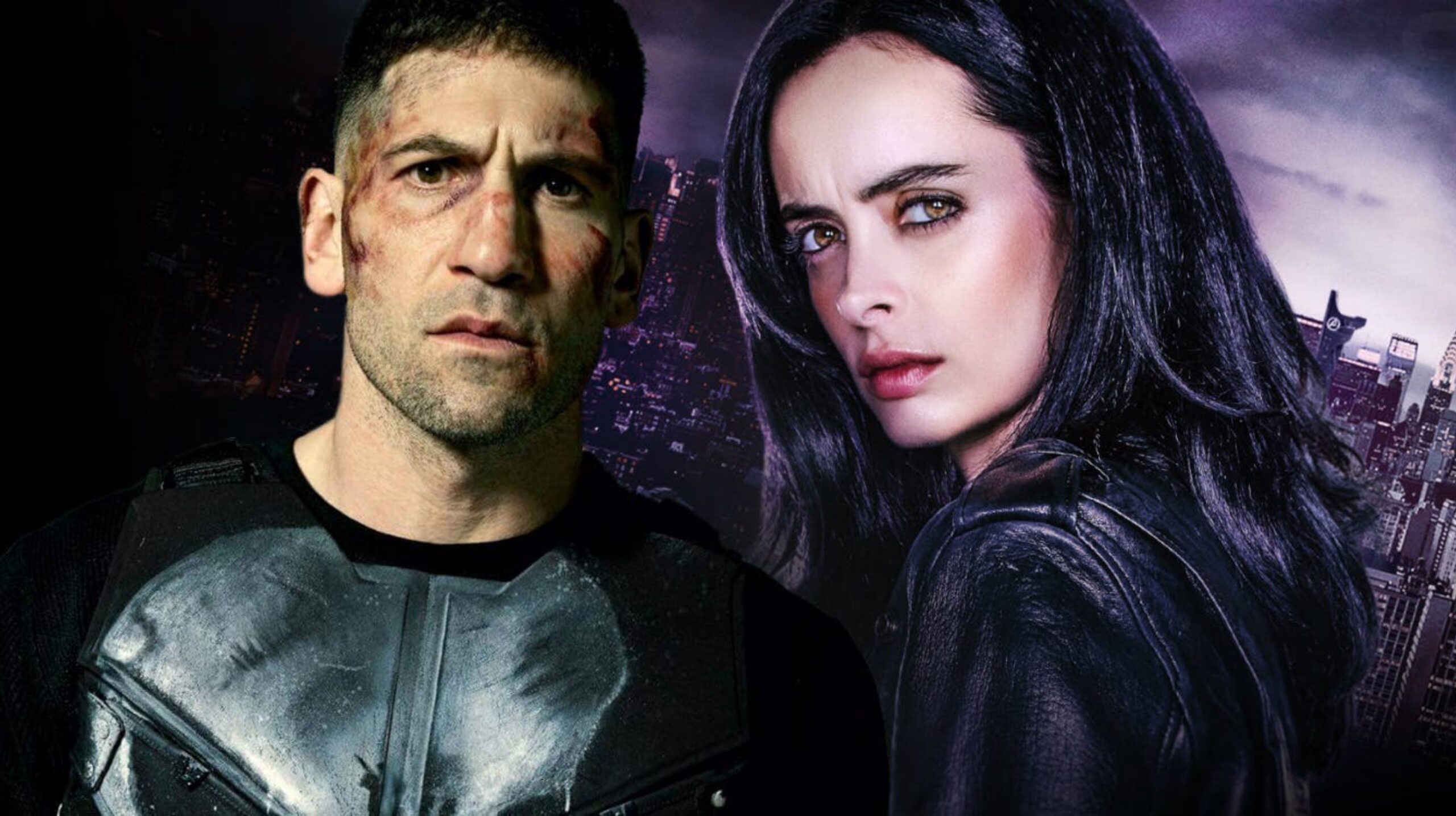 The Punisher and Jessica Jones from the Marvel Netflix series