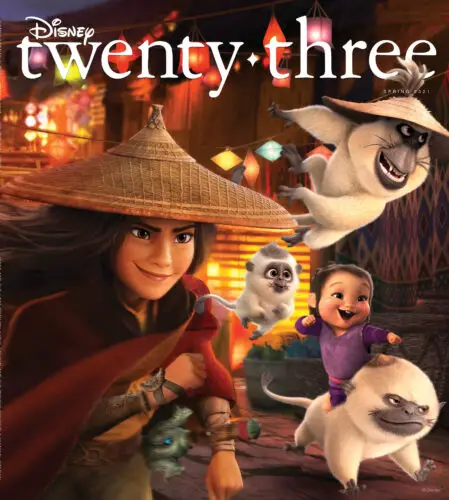 Raya and the Last Dragon soars on the cover of the new D23 Magazine
