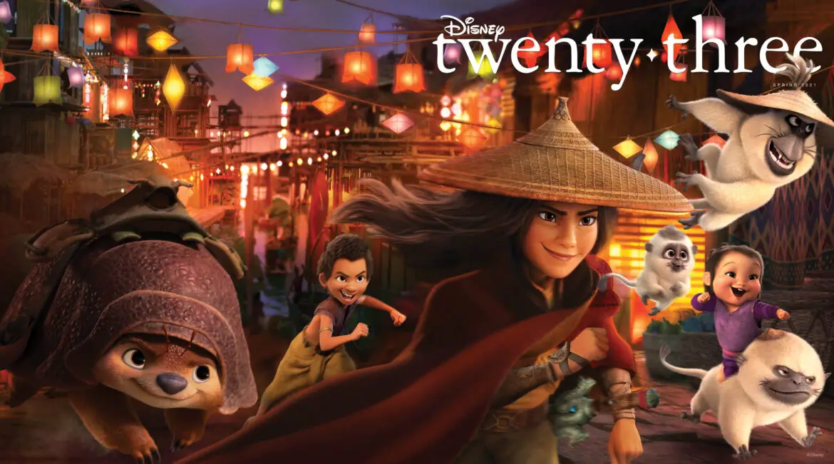 Raya and the Last Dragon soars on the cover of the new D23 Magazine