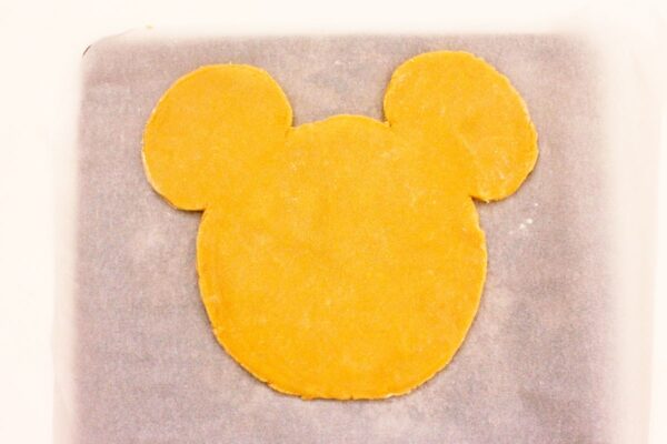 Mickey shaped dessert pizza