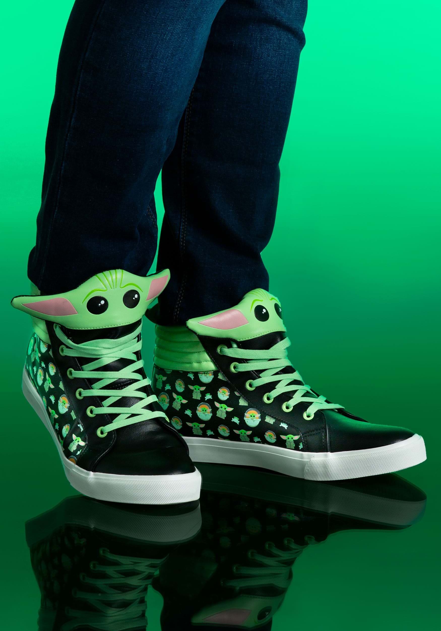 Step Into Galactic Style With These Fun Baby Yoda Sneakers