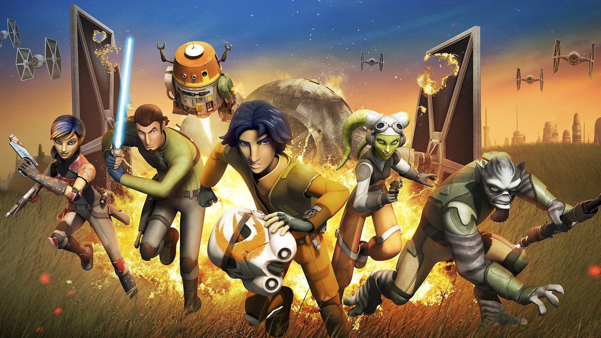 The animated cast of Star Wars Rebels