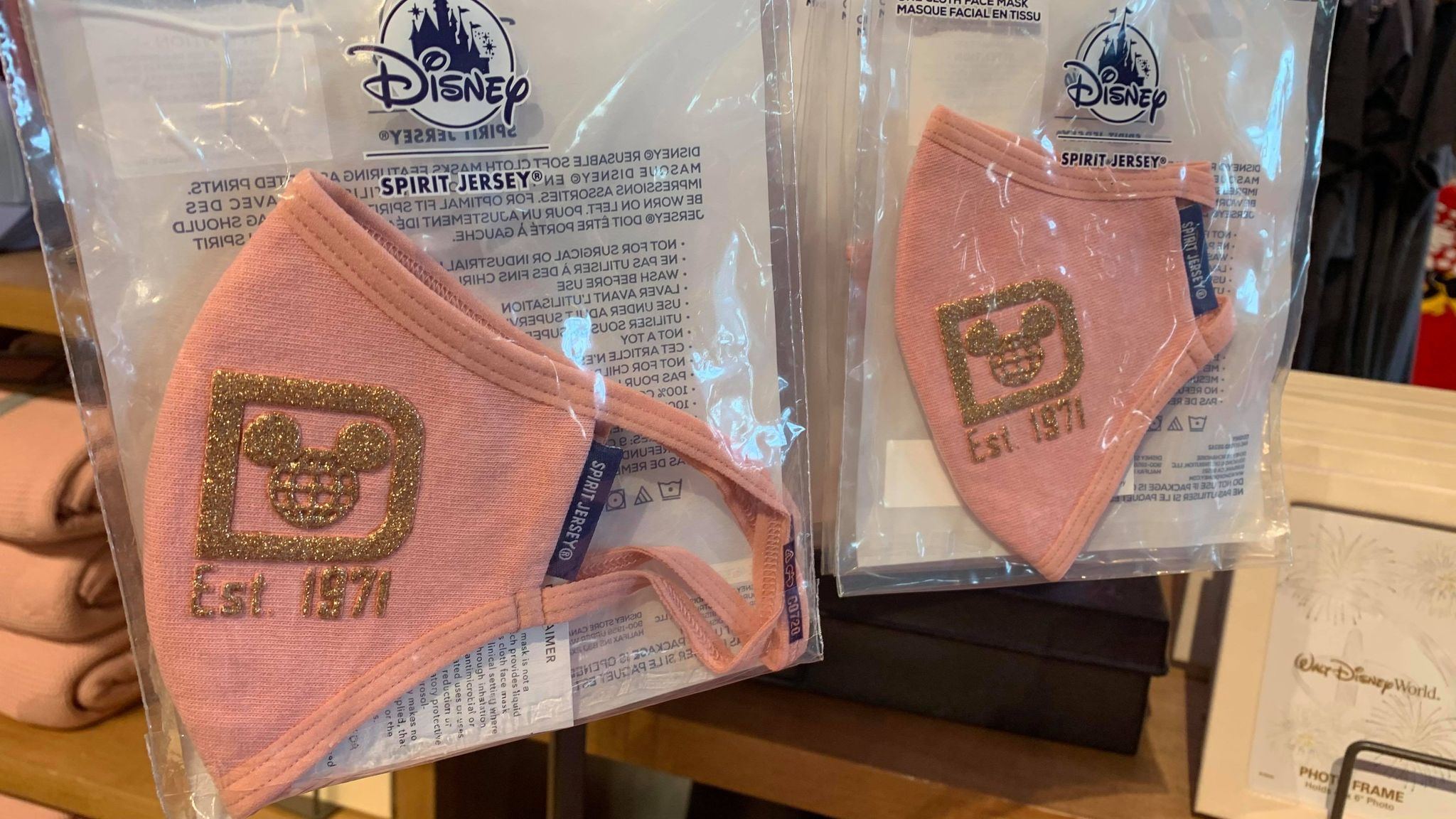 New Rose Gold Spirit Jersey Face Masks at Walt Disney World
