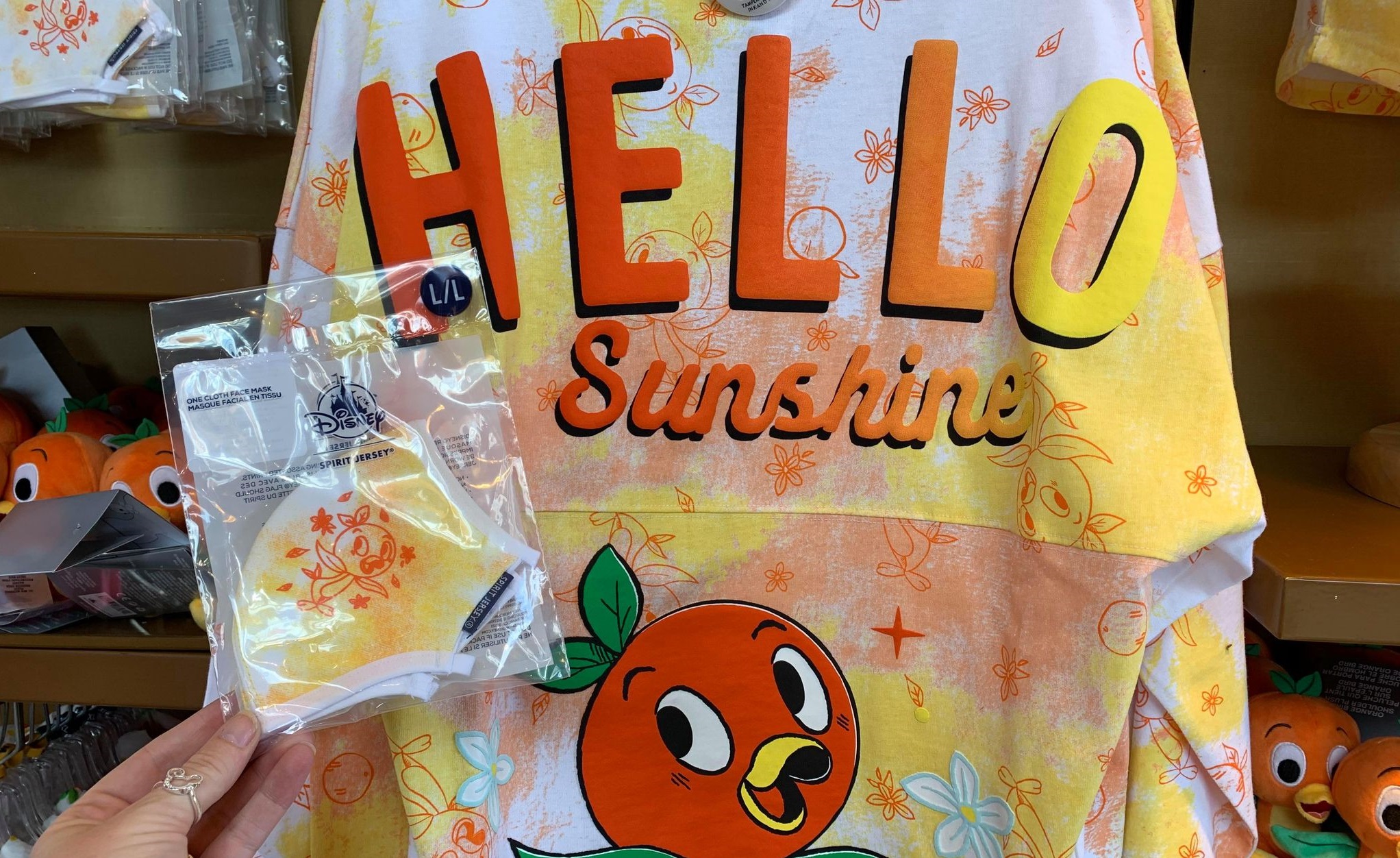 New Orange Bird Spirit Jersey Facemasks spotted in Epcot