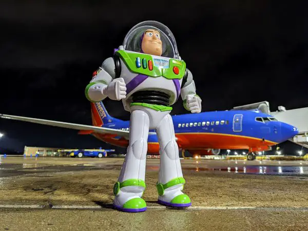 Missing Buzz Lightyear goes on a mission before returning home thanks to Southwest Airlines