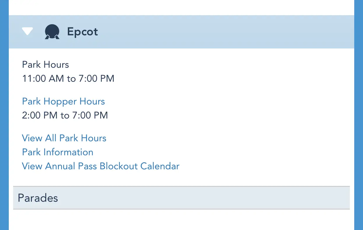 Disney World Park Hours now available through June 12th