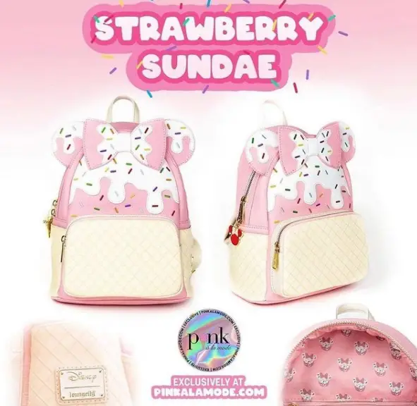 Strawberry Sundae Minnie Loungefly Exclusive Launches Tonight