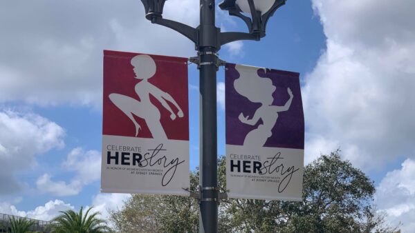 Herstory signs at Disney Springs