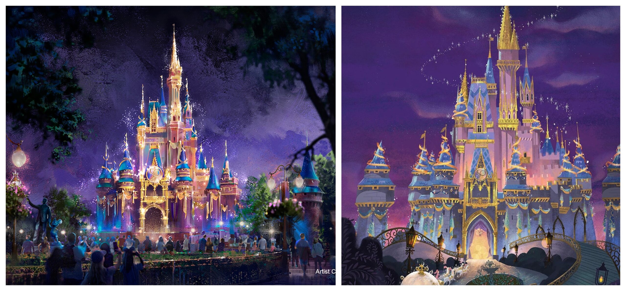 Download New Mary Blair-Inspired 50th Anniversary Cinderella Castle ...