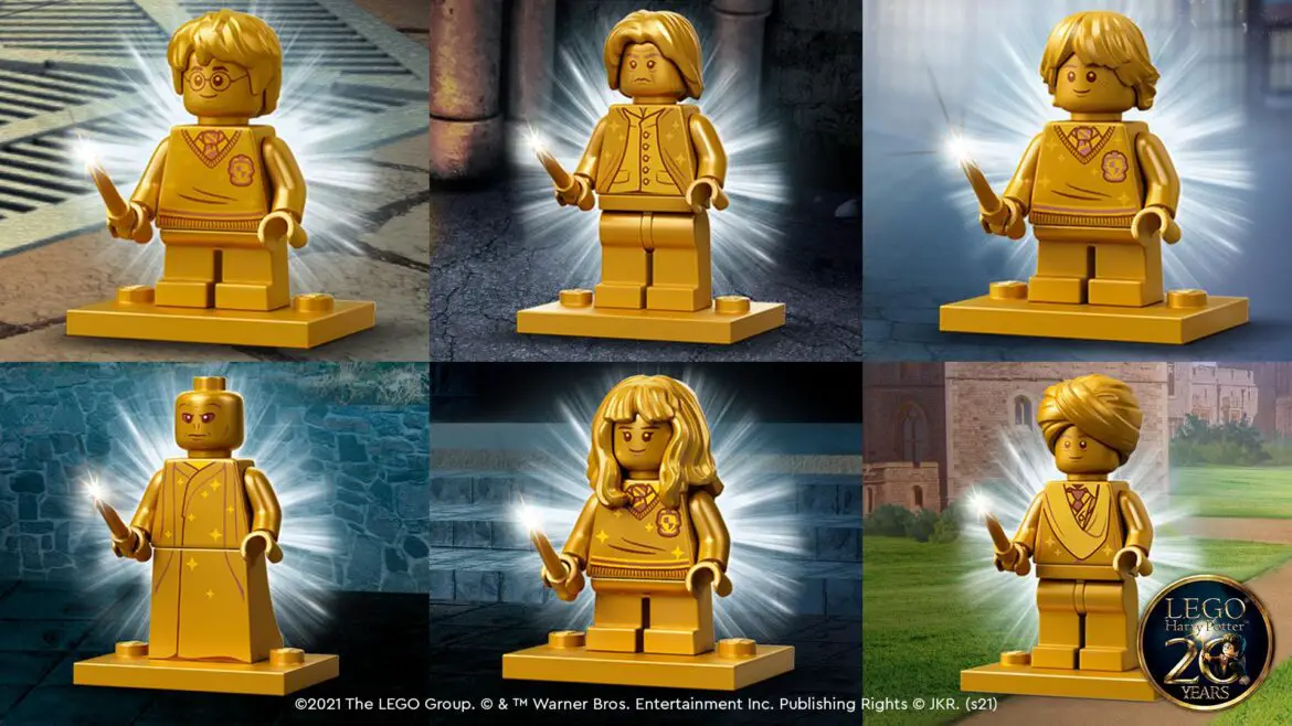 Celebrate 20 years of Harry Potter with these new LEGO Golden Minifigures!