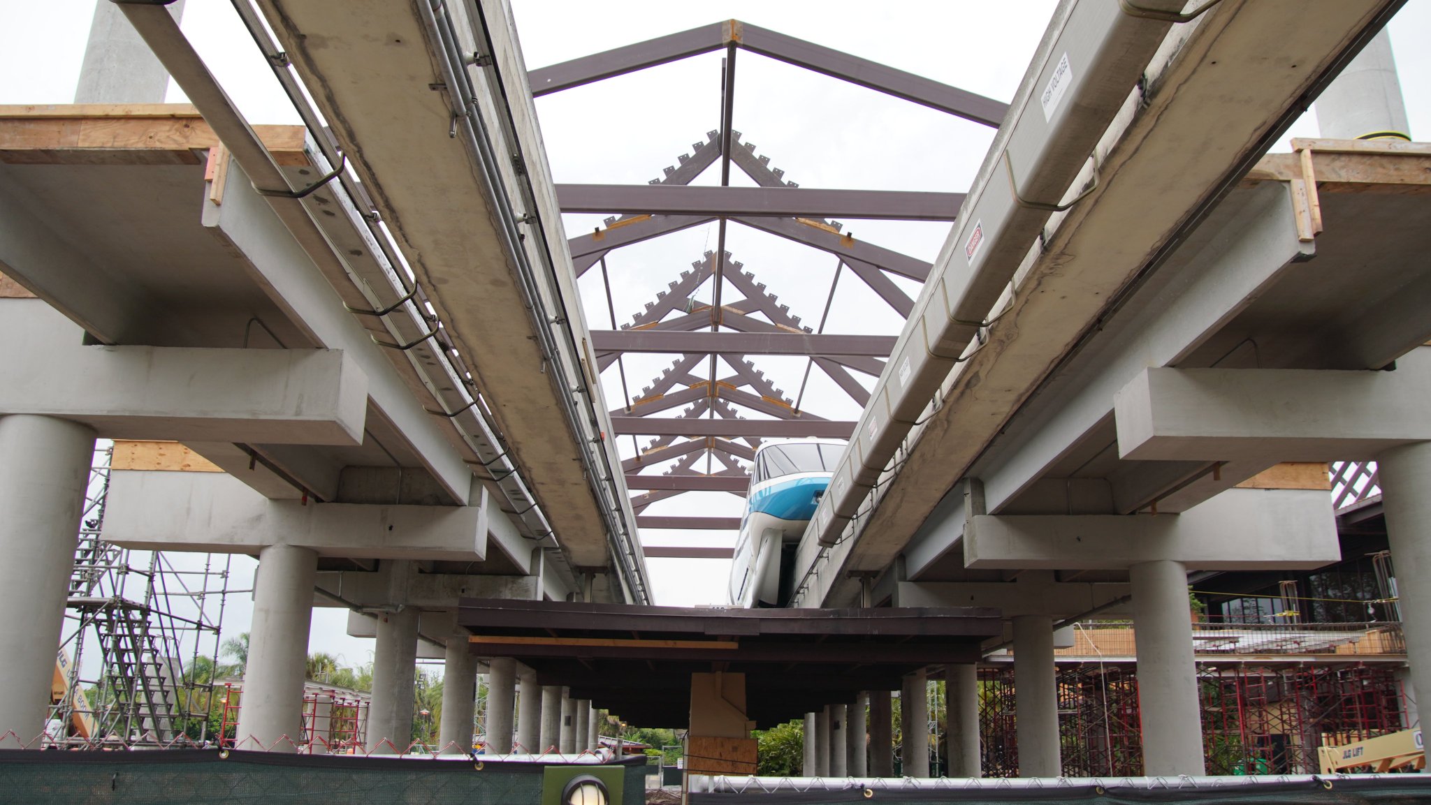 Disney's Polynesian Resort Monorail Station is taking shape