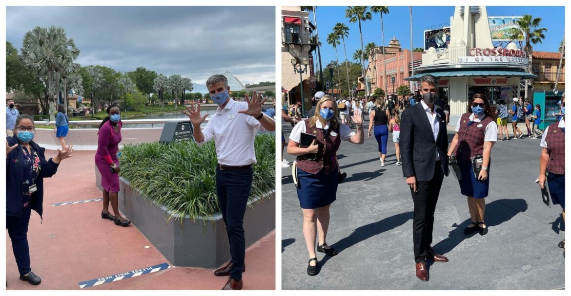Josh D’Amaro visits with Cast Members at Disney World