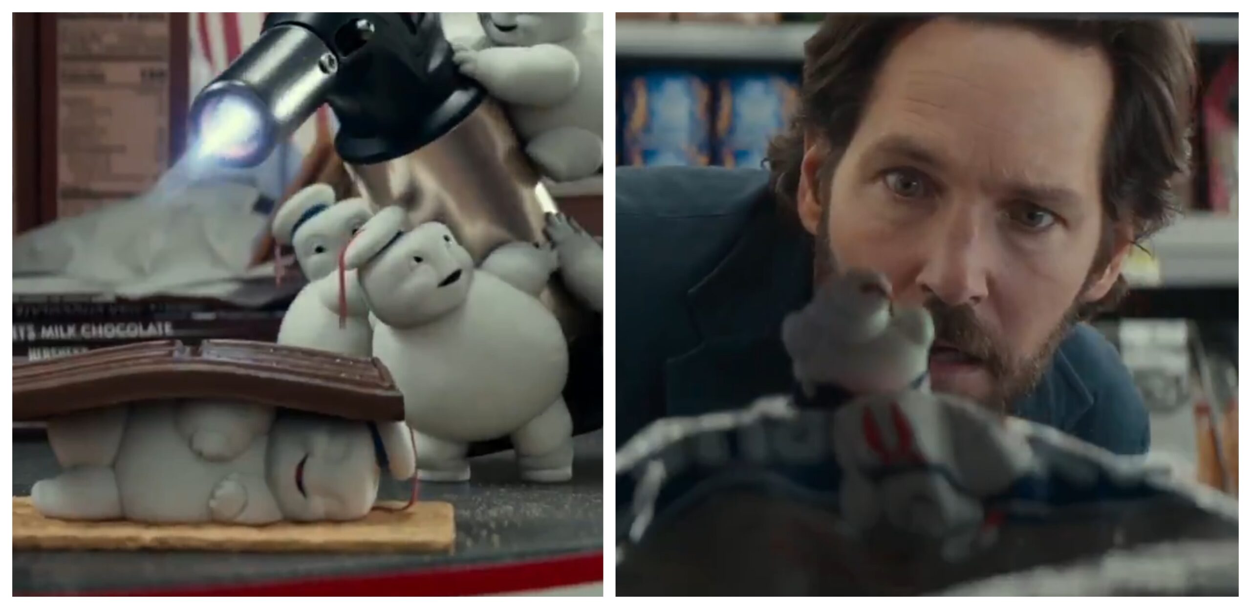 Mini Stay-Puft's from Ghostbusters: Afterlife, and Paul Rudd
