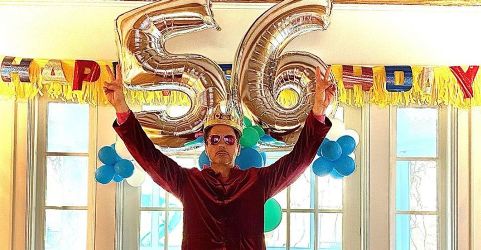 Robert Downey Jr. celebrating his 56th birthday