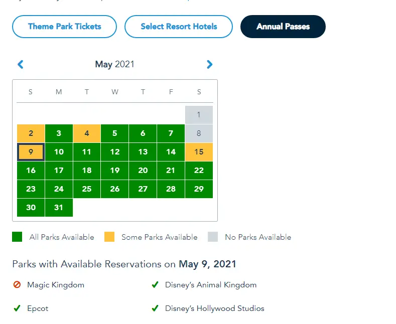 Magic Kingdom and Hollywood Studios already booked for Mother's Day