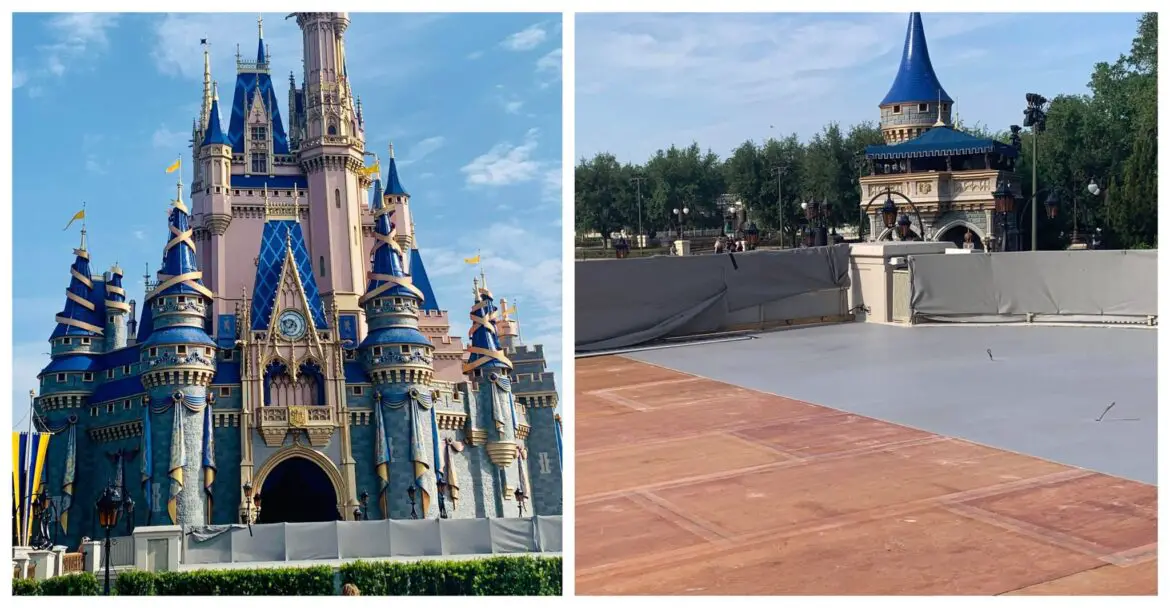 Work Continues on Cinderella Castle Stage