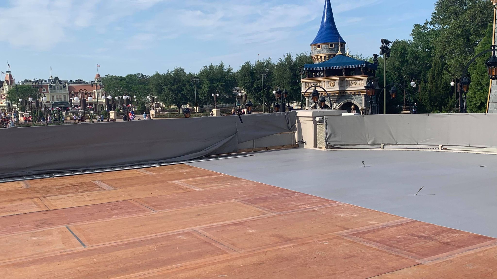 Work Continues on Cinderella Castle Stage