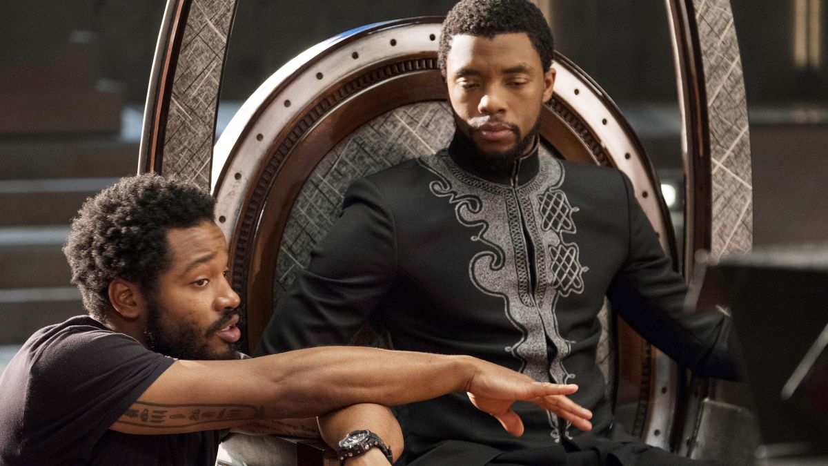 Ryan Coogler and Chadwick Boseman on the set of 'Black Panther'