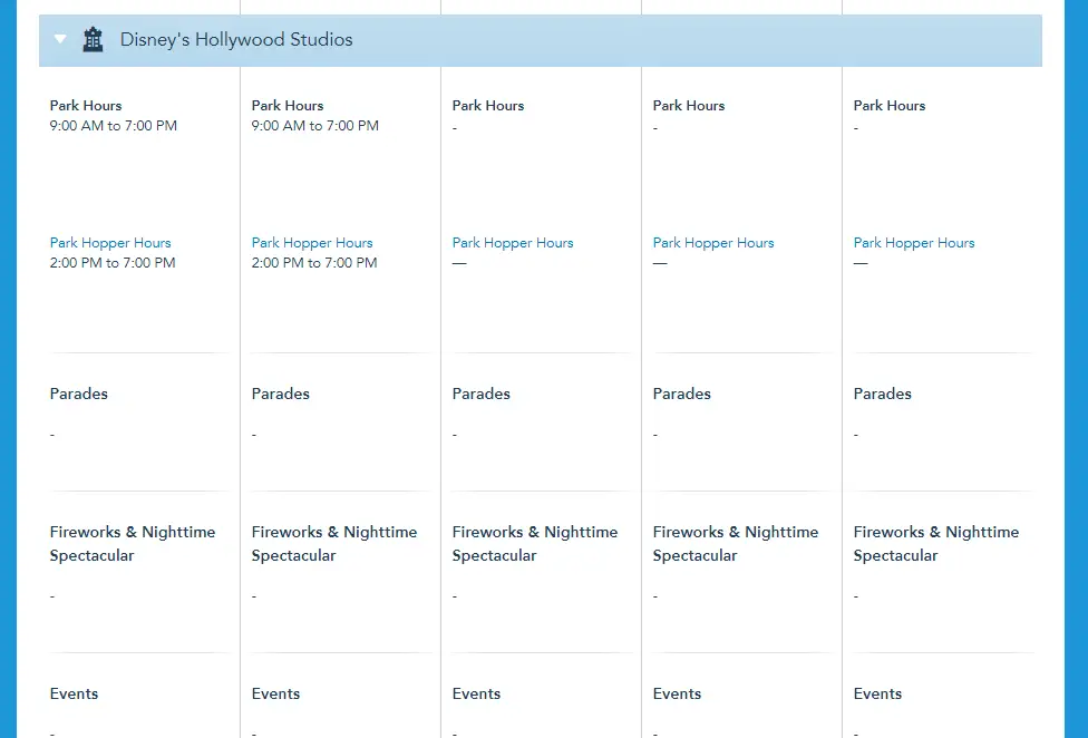 Disney World Theme Park hours released through July 17th