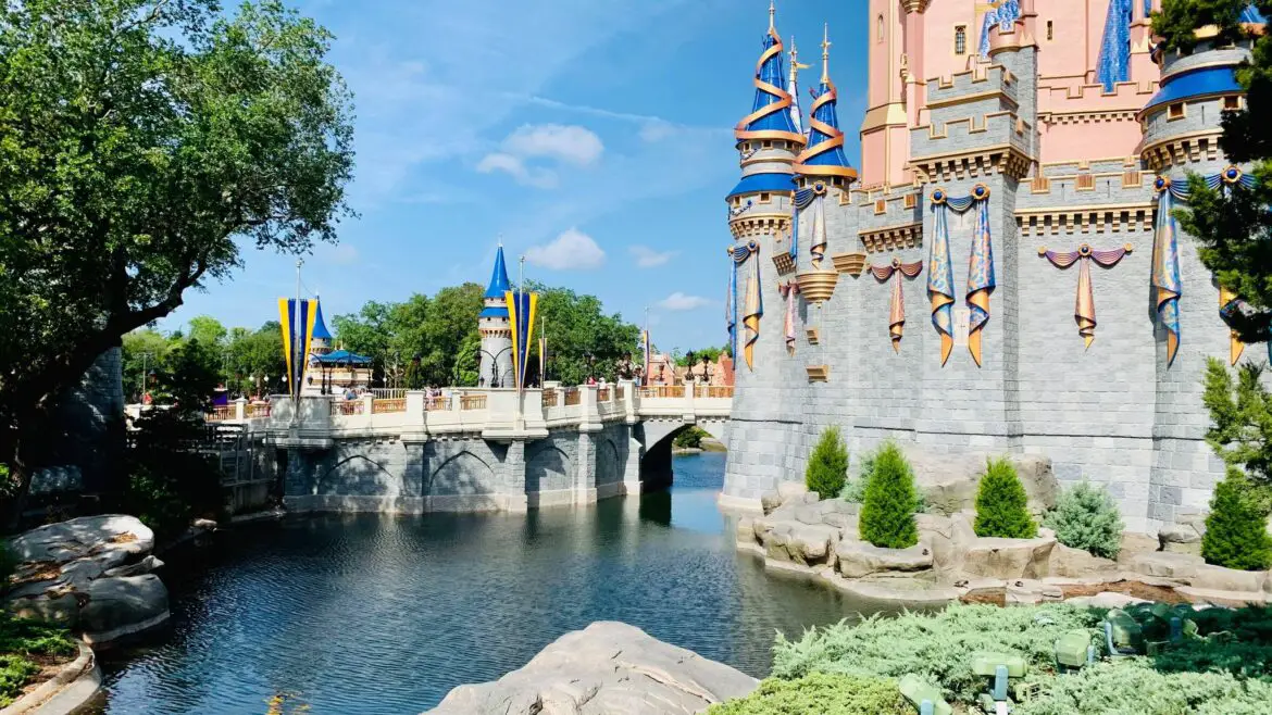 Cinderella Castle Moat being refilled as work completes
