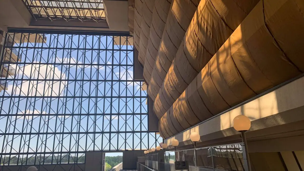 Look at the construction inside Disney’s Contemporary Resort