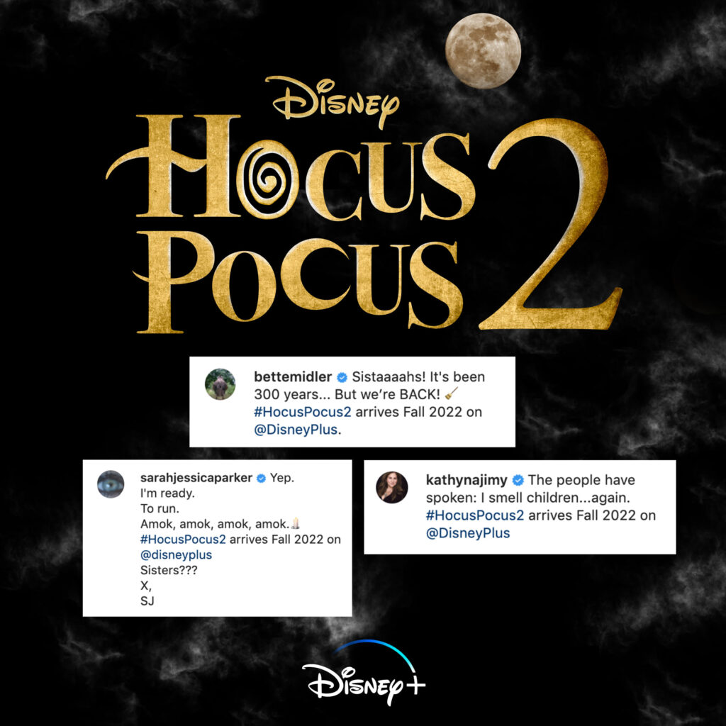 Hocus Pocus 2 arrives Fall 2022 on Disney Plus!