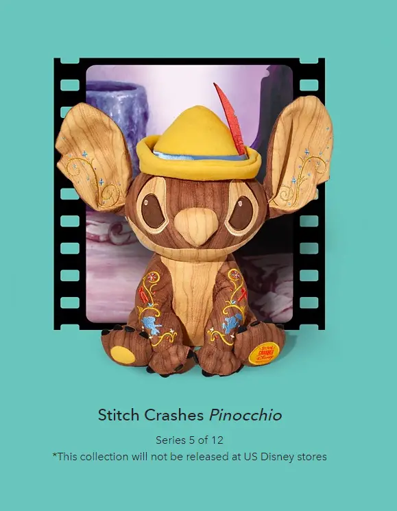 Stitch Crashes Disney Pinocchio Edition now at Walt Disney World