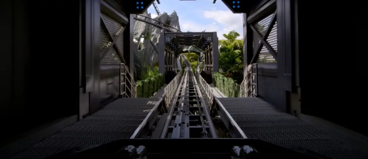 Take a front-row seat onboard the Jurassic World VelociCoaster