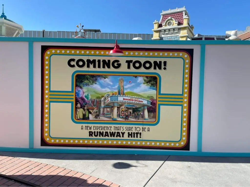 Construction update for Mickey & Minnie Runaway Railway in Disneyland