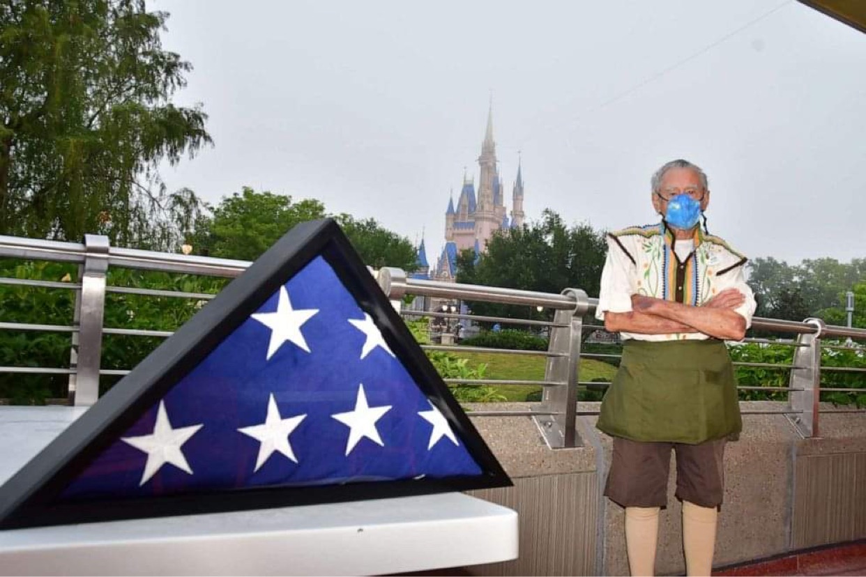 92 Year Old Disney Cast Member and Navy vet honored at the Magic Kingdom