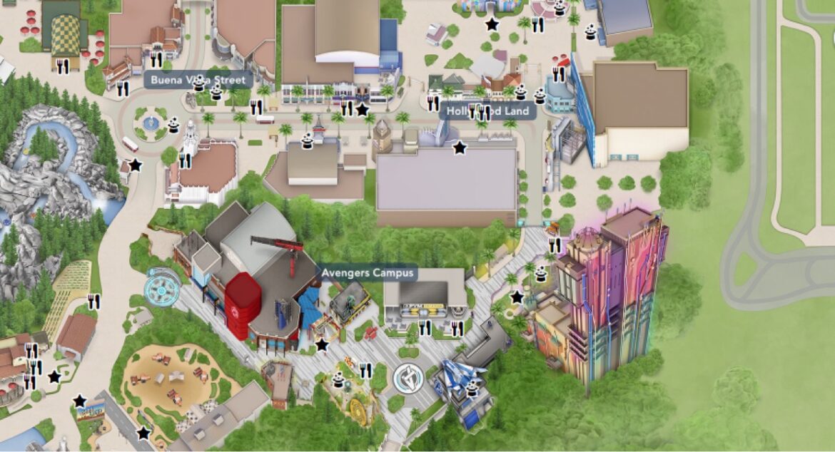 Marvel Avengers Campus now showing up on California Adventure Park Map