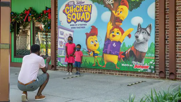 Disney Spring debuts new Chicken Squad wall