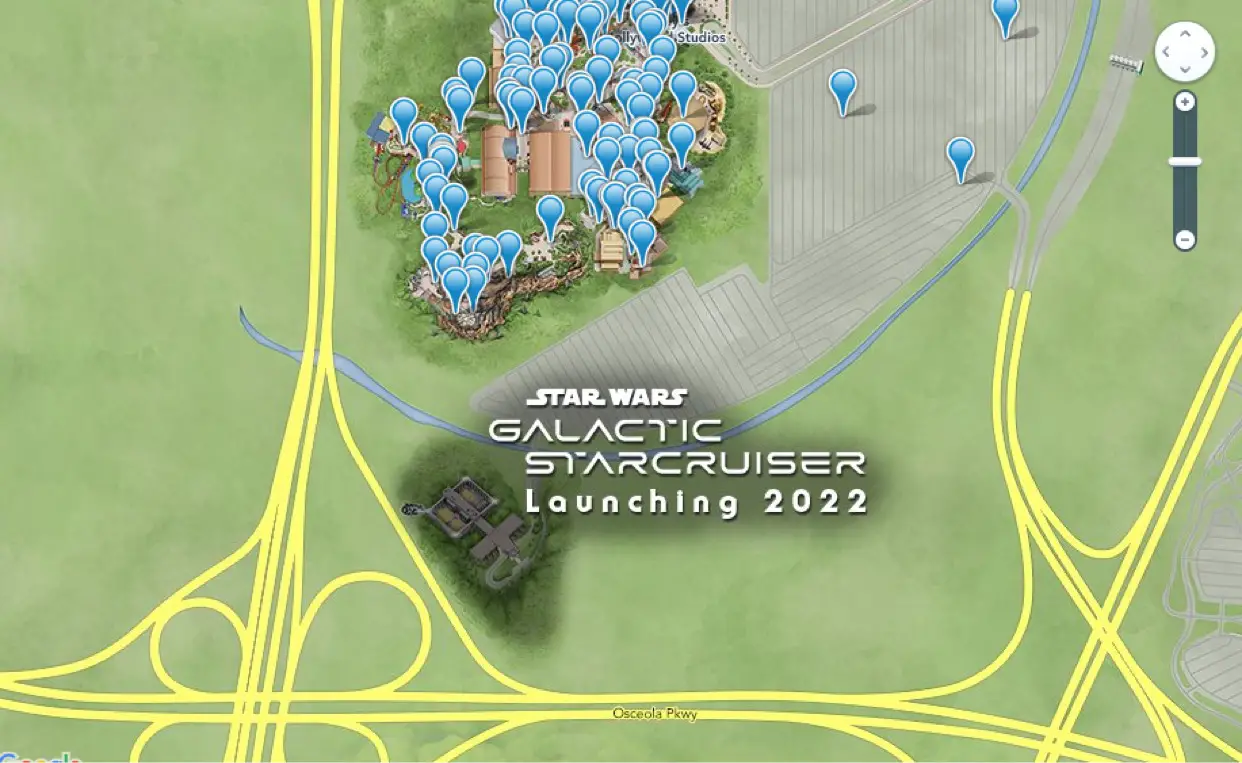 Star Wars Galactic Starcruiser now appearing on Disney Online Maps