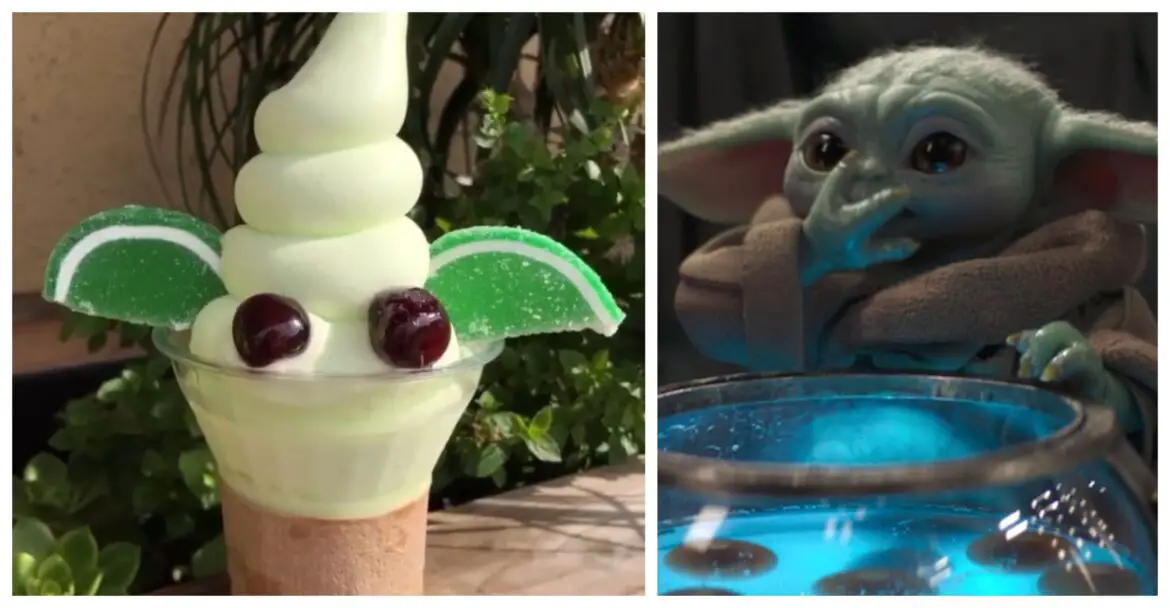 You can get this super cute Baby Yoda Dole Whip outside of Disney