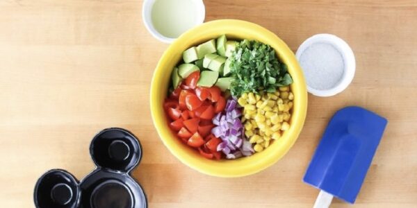 Mickey chips and guacamole