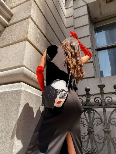 Danielle Nicole Disney Cruella de Vil Die Cut Crossbody Purse, Black and  White: Handbags