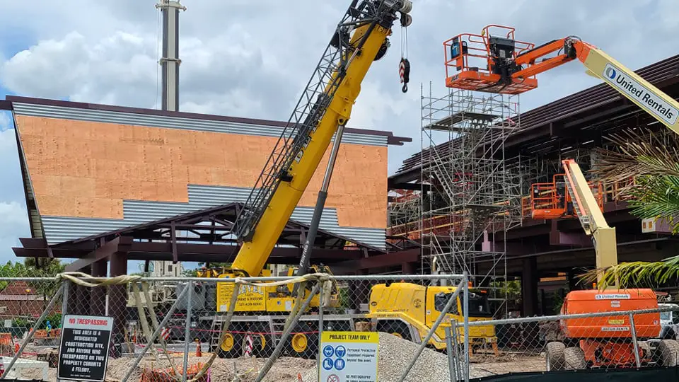 Work continues on Disney’s Polynesian Resort Monorail Station